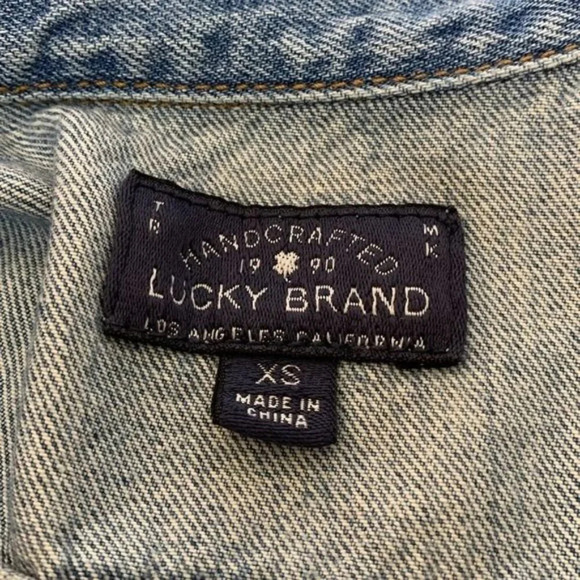 Lucky Brand Classic Jean Jacket Vest Size XS - Picture 7 of 9